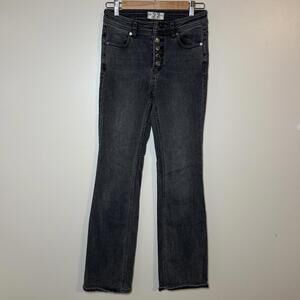 We The Free Button Fly Mid Rise‎ Jeans Gray Women's Size 27 Straight *flaw*